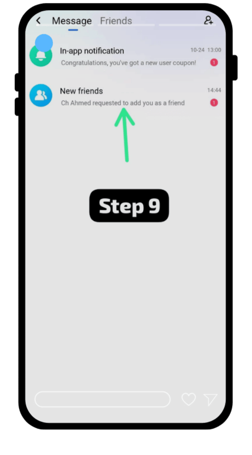 Add friends in TeraBox